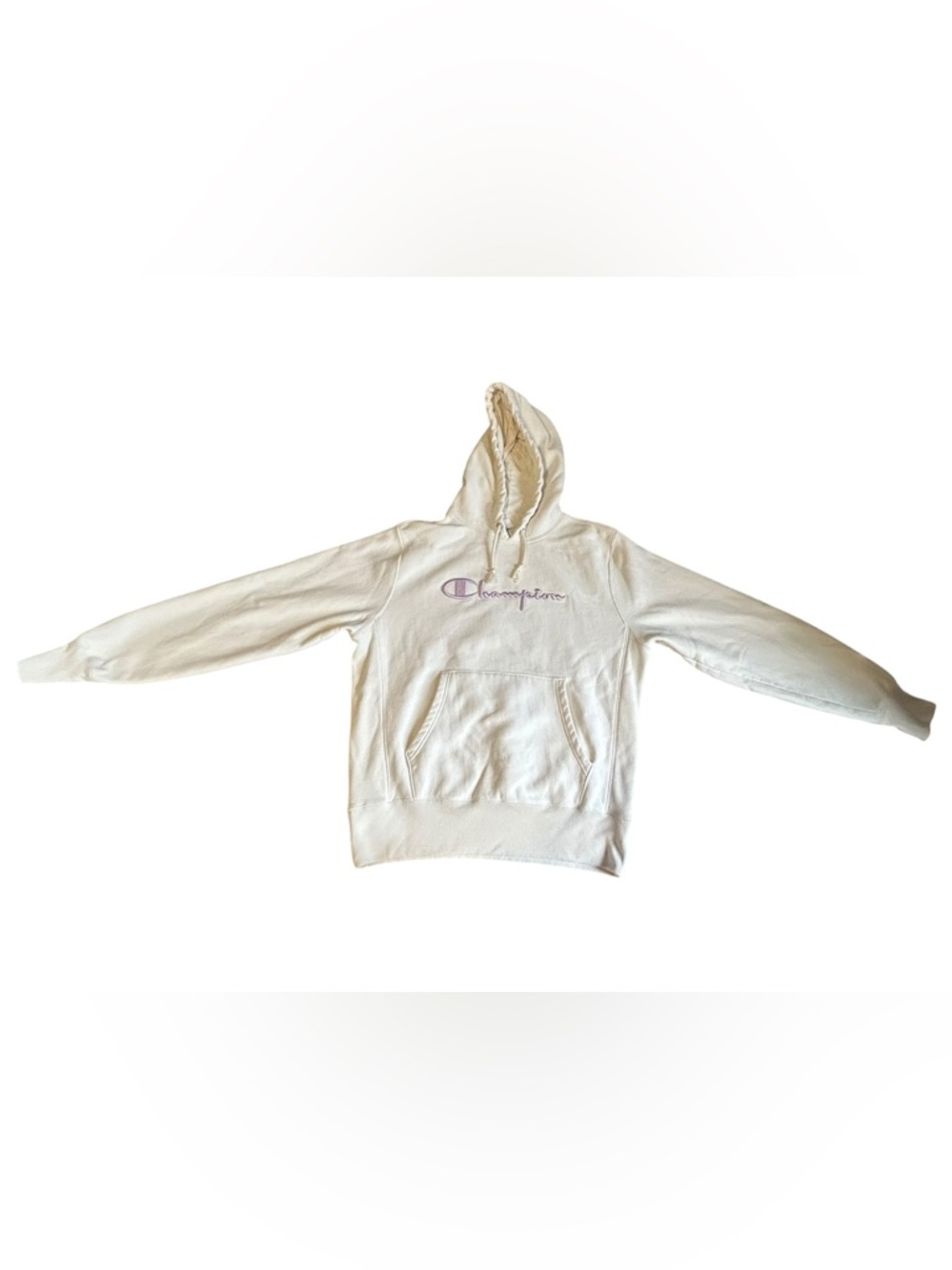 Champion Reverse Weave Hoodie Womens M White Embroidered Logo - Picture 2 of 10